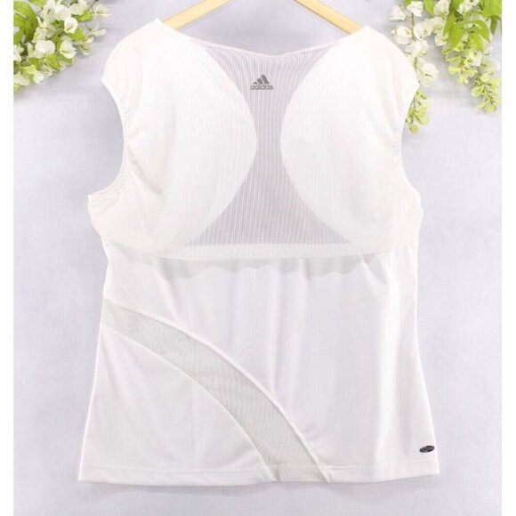 Adidas White Sleeveless Tank Top - Picture 2 of 8
